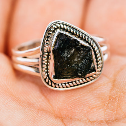 Moldavite Ring Size 8.25 (.925 Sterling Silver)