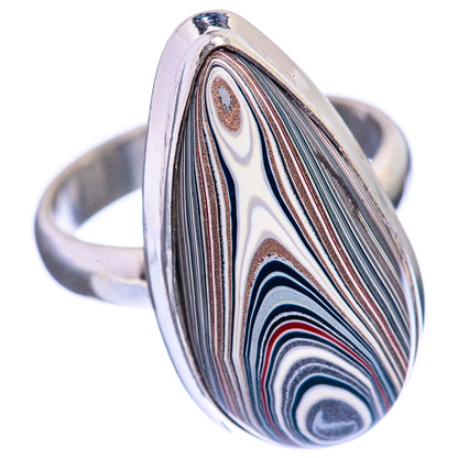 Fordite Ring Size 7.5 (925 Sterling Silver) R142790