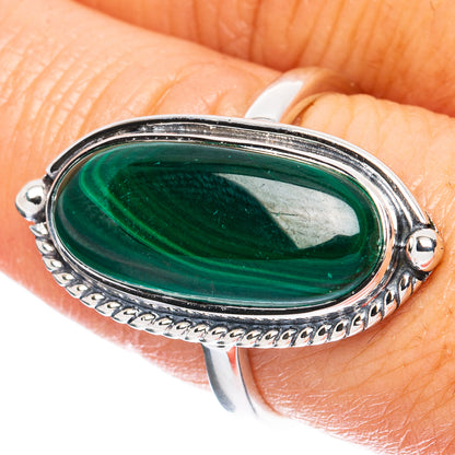 Premium Malachite 925 Sterling Silver Ring Size 7.75 Ana Co R3625