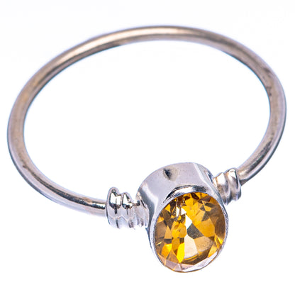 Faceted Citrine Dainty Ring Size 6.5 (925 Sterling Silver) R145050