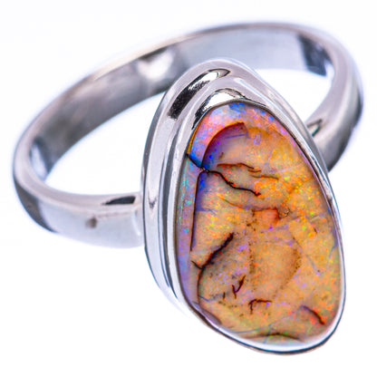 Rare Sterling Opal Ring Size 7.25 (925 Sterling Silver) R2161