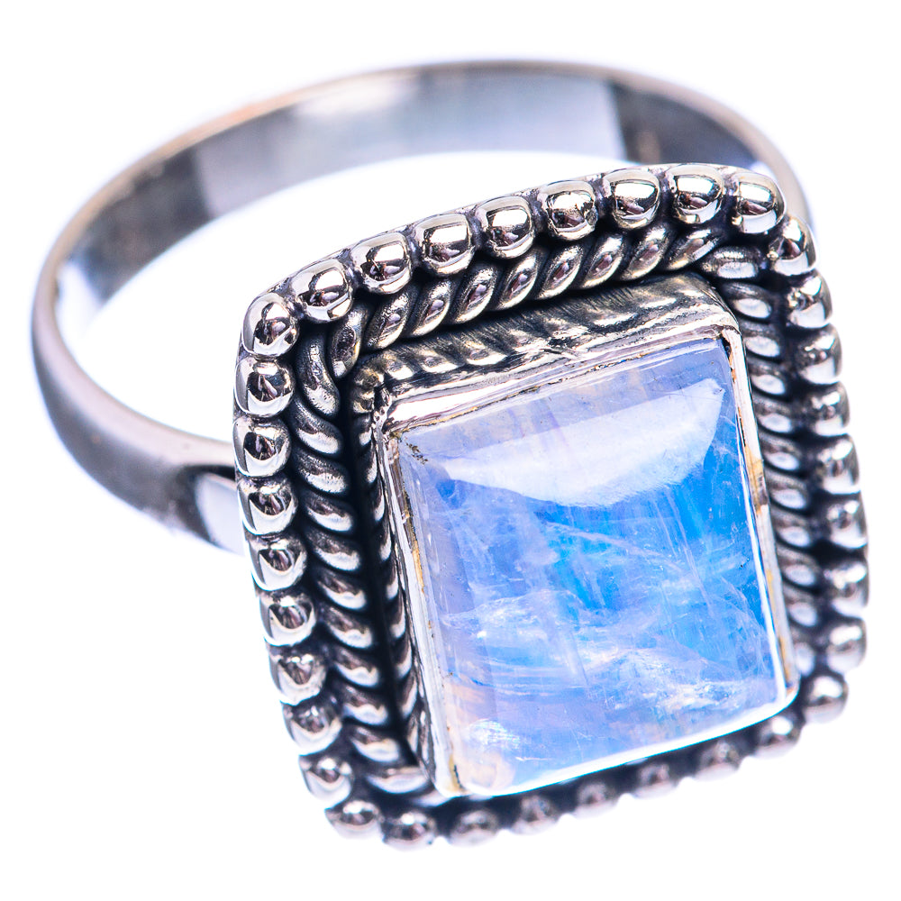 Rainbow Moonstone Ring Size 8.75 (925 Sterling Silver) R142030
