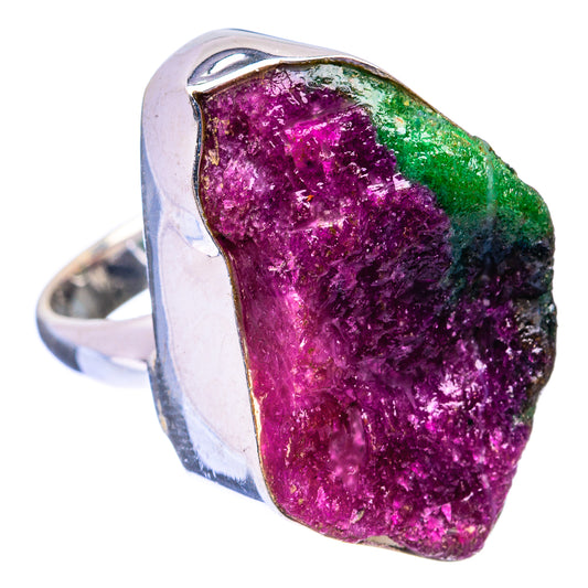 Large Rough Ruby Zoisite Ring Size 7.25 (925 Sterling Silver) R140773