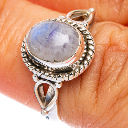 Rainbow Moonstone Ring Size 5.75 (925 Sterling Silver) R146395