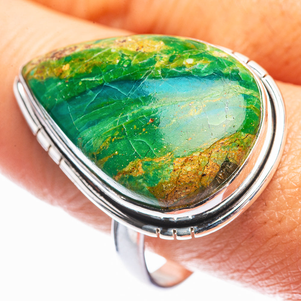Large Peruvian Opal Ring Size 11 (925 Sterling Silver) R142359