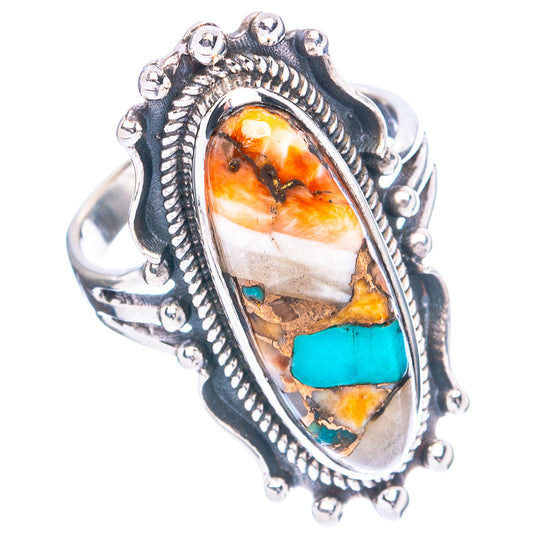 Spiny Oyster Turquoise Ring Size 5.75 (925 Sterling Silver) R4724