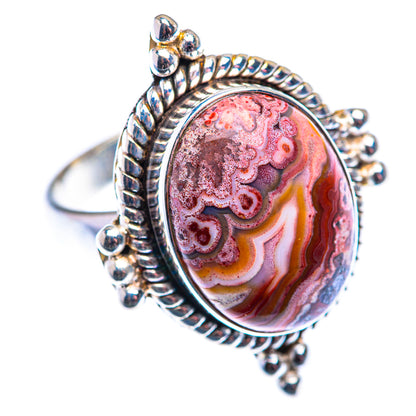 Crazy Lace Agate Ring Size 7.25 (925 Sterling Silver) RING140087