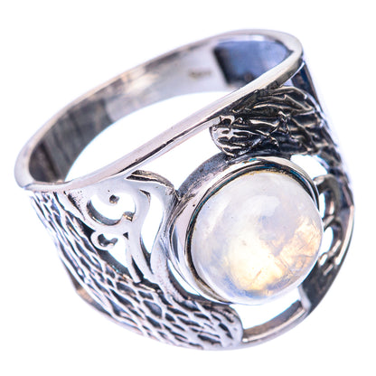 Rainbow Moonstone Ring Size 9 (925 Sterling Silver) R140893