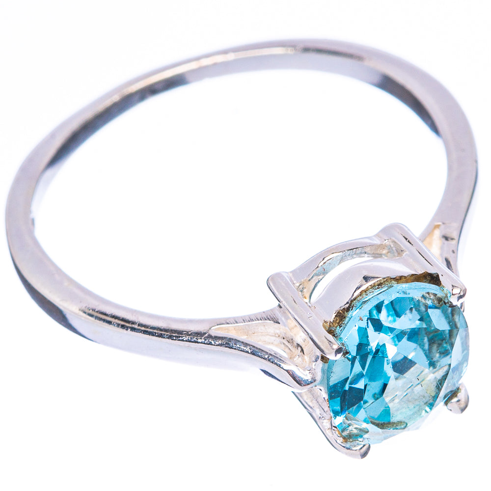 Blue Topaz Dainty Ring Size 8 (925 Sterling Silver) R5895