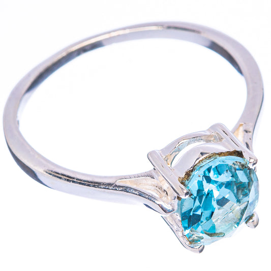 Blue Topaz Dainty Ring Size 8 (925 Sterling Silver) R5895
