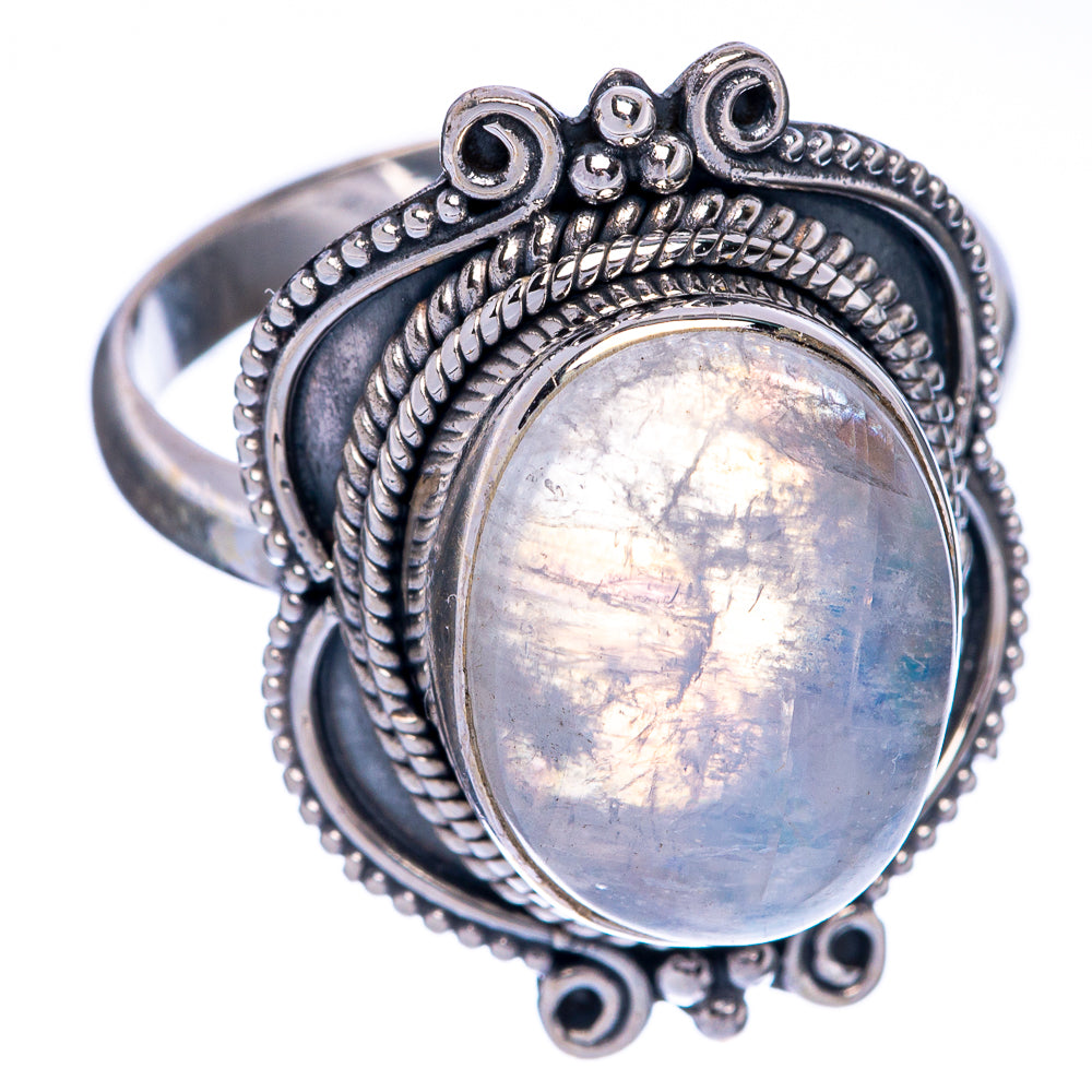 Rainbow Moonstone Ring Size 11 (925 Sterling Silver) R144634