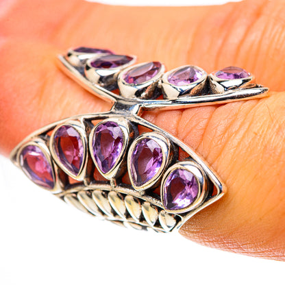 Large Faceted Amethyst Ring Size 6 (925 Sterling Silver) RING138620