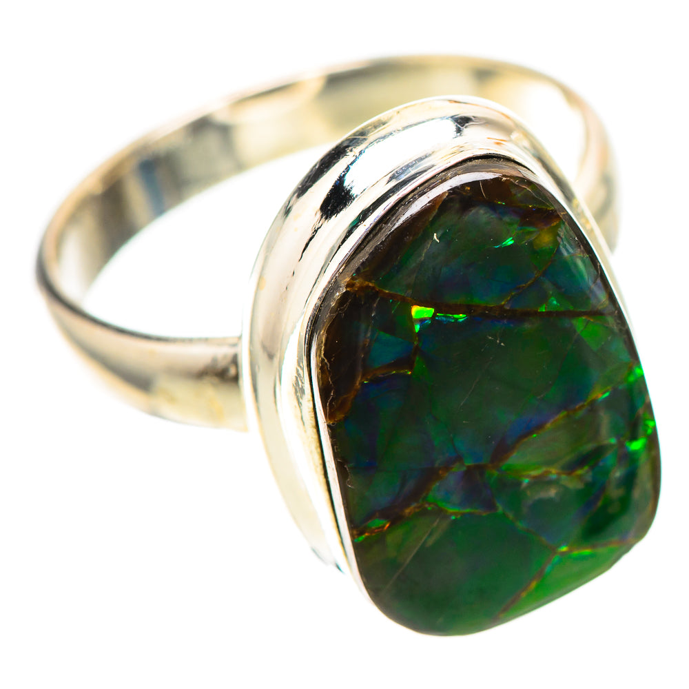 Canadian Ammolite Ring Size 7.5 (925 Sterling Silver) RING139739