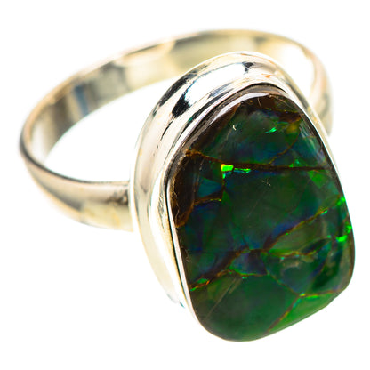 Canadian Ammolite Ring Size 7.5 (925 Sterling Silver) RING139739
