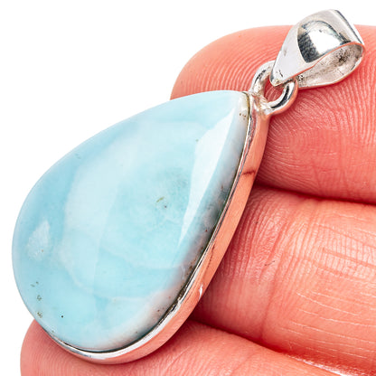 Larimar Pendant 1 1/2" (925 Sterling Silver) P43102