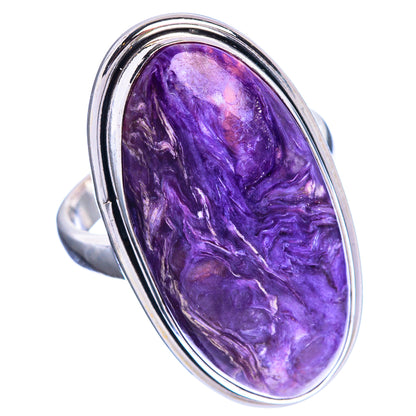 Large Charoite Ring Size 9.5 (925 Sterling Silver) R144363