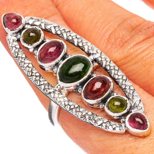Signature Natural Tourmaline Ring Size 6.75 (925 Sterling Silver) R3551