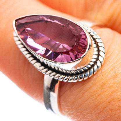 Faceted Color Change Alexandrite (Lab.) Ring Size 7 (925 Sterling Silver) R142964