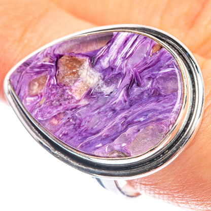 Charoite 925 Sterling Silver Ring Size 9