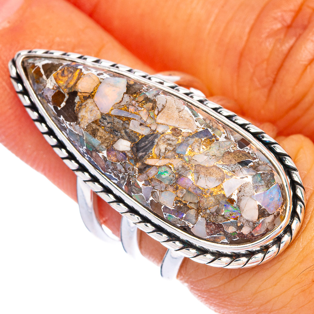 Large Brecciated Ethiopian Opal Ring Size 6 (925 Sterling Silver) R144511