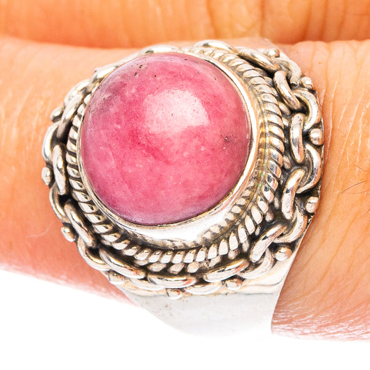 Rhodochrosite 925 Sterling Silver Ring Size 8.25 (925 Sterling Silver) R6154