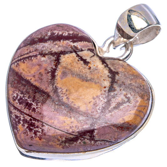 Sonora Dendritic Heart Pendant 1 1/4" (925 Sterling Silver) P43326