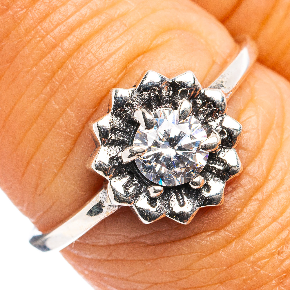Cubic Zirconia Dainty Ring Size 7.75 (.925 Sterling Silver)