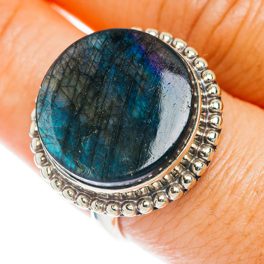 Spectrolite Ring Size 8 (German Silver)