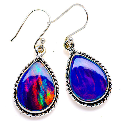 Aura Opal Earrings 1 3/8" (925 Sterling Silver) EARR432071