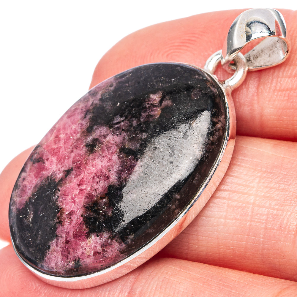 Rhodonite Pendant 1 1/2" (925 Sterling Silver) P42199