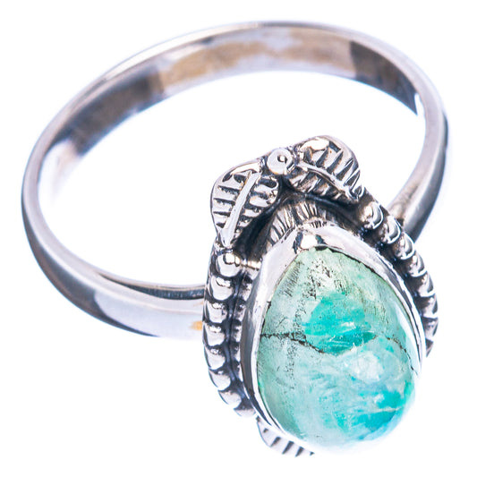 Green Moonstone Ring Size 8.25 (925 Sterling Silver) R3718