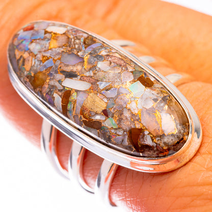 Large Brecciated Ethiopian Opal Ring Size 9 (925 Sterling Silver) R140821