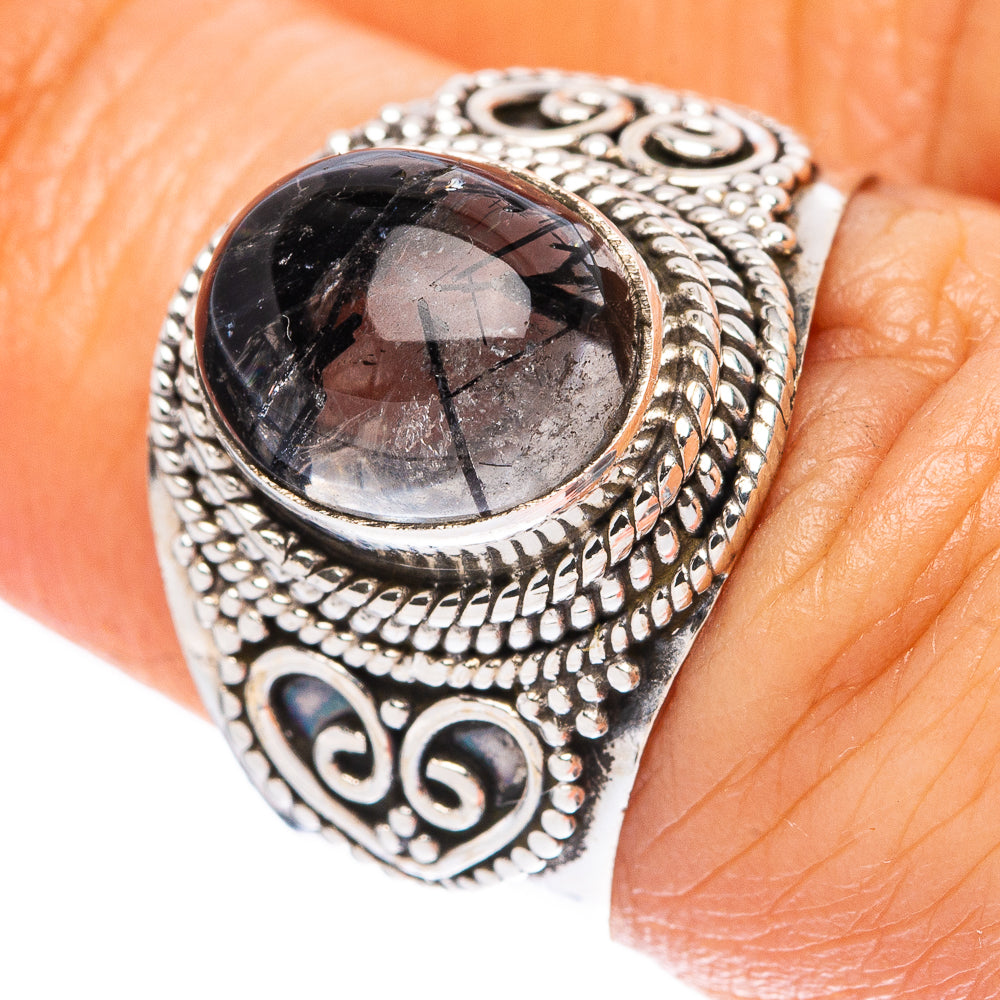 Tourmalinated Quartz Ring Size 7 (925 Sterling Silver) R4059