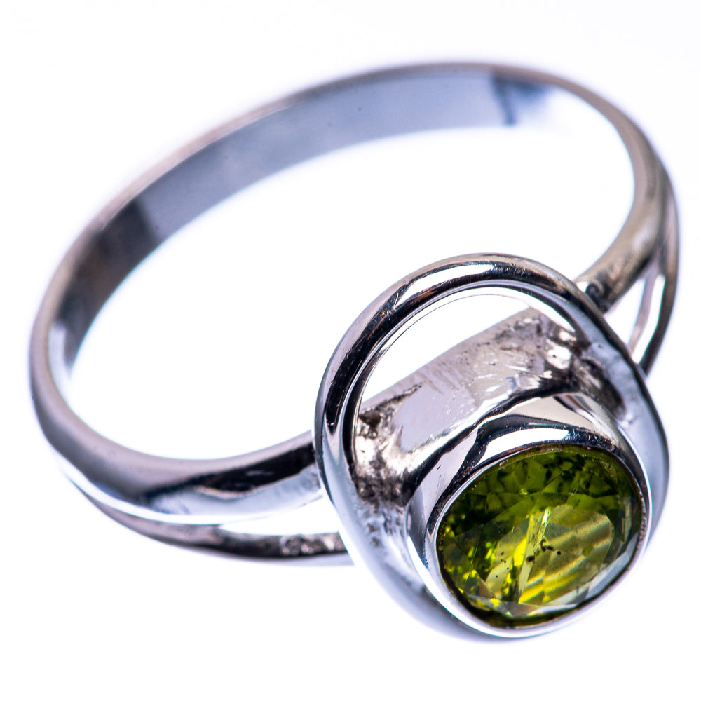Peridot Dainty Ring Size 7 (925 Sterling Silver) R142582