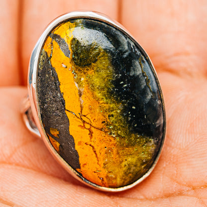 Premium Bumblebee Jasper Ring Size 10 (.925 Sterling Silver)