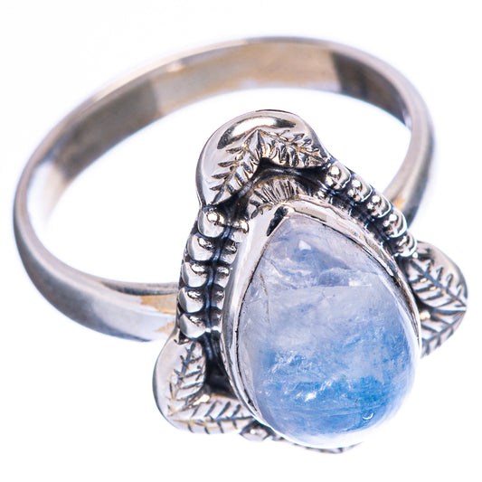Rainbow Moonstone Ring Size 7.25 (925 Sterling Silver) R3782