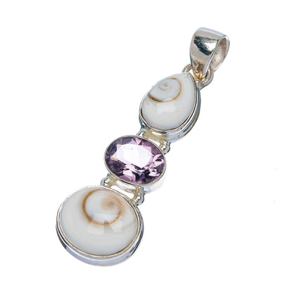Shiva Eye, Amethyst Pendant 1 1/2" (.925 Sterling Silver)