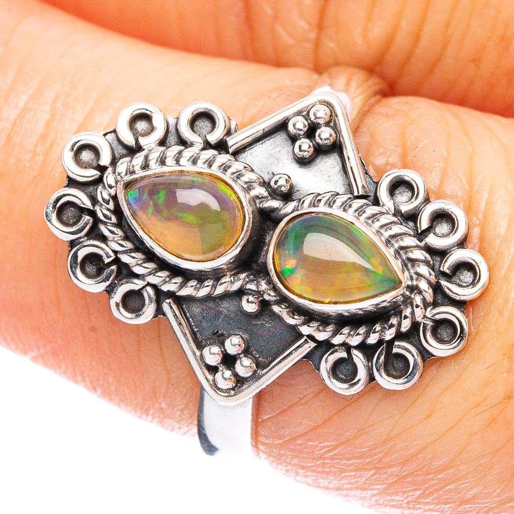 Rare  Ethiopian Opal Ring Size 7.25 (925 Sterling Silver) R3707