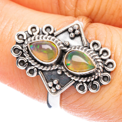 Rare  Ethiopian Opal Ring Size 7.25 (925 Sterling Silver) R3707
