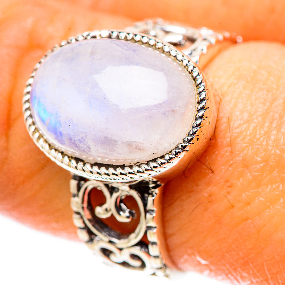 Rainbow Moonstone Dainty Ring Size 6 (925 Sterling Silver) RING138184