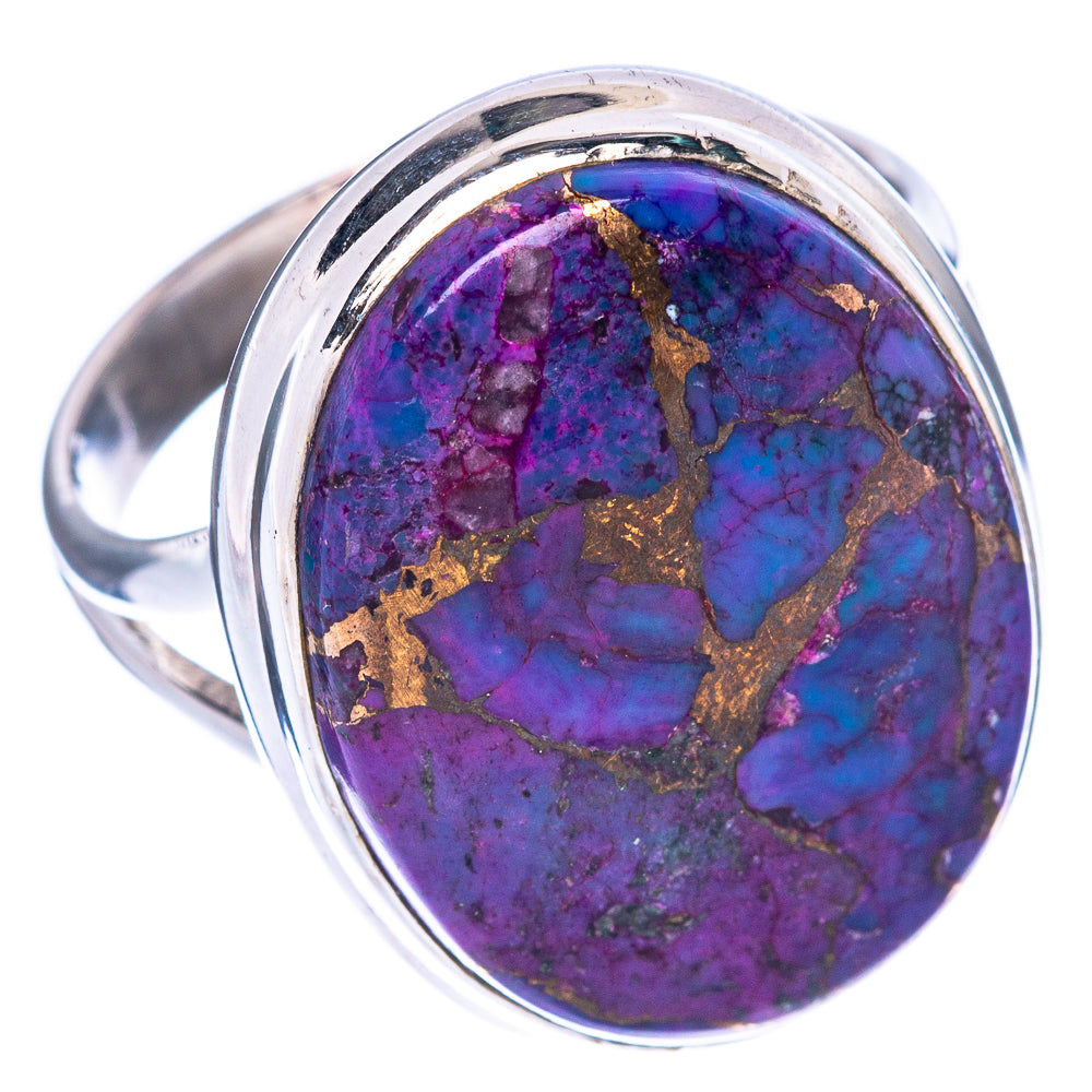 Purple Copper Composite Turquoise Ring Size 9.25 (925 Sterling Silver) R1556