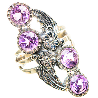 Large Faceted Amethyst Ring Size 6.75 (925 Sterling Silver) RING139108