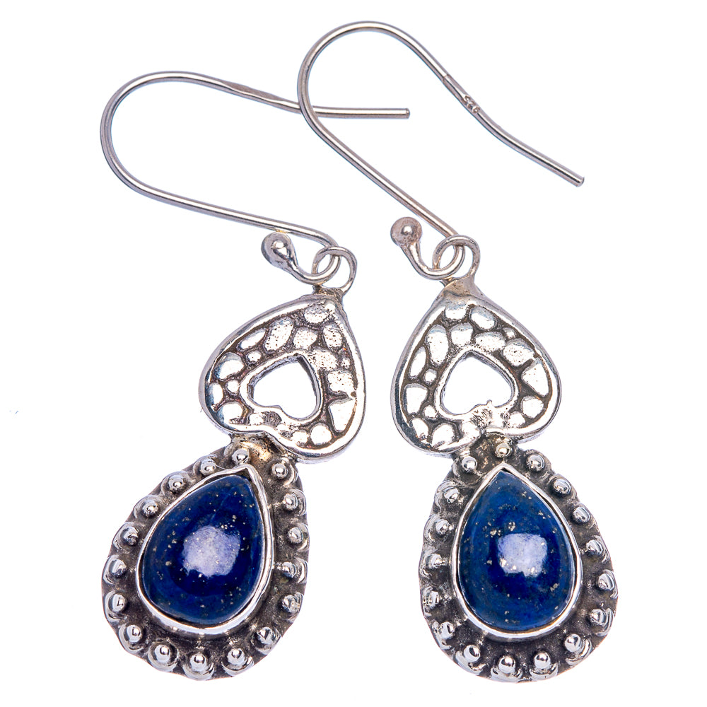 Lapis Lazuli Earrings 1 3/4" (925 Sterling Silver) E433199