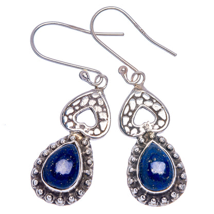 Lapis Lazuli Earrings 1 3/4" (925 Sterling Silver) E433199