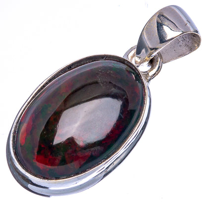 Rare Black Opal Pendants 1 1/8" (925 Sterling Silver) P43261