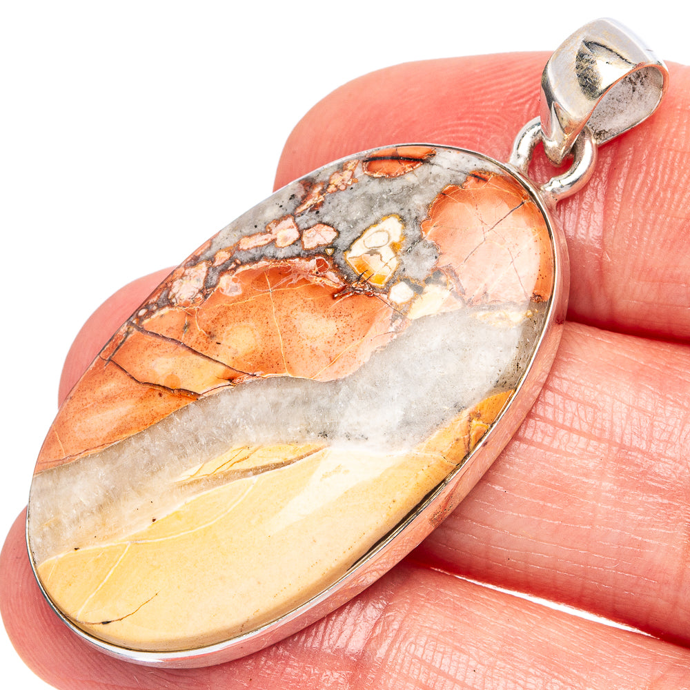 Maligano Jasper Pendant 1 7/8" (925 Sterling Silver) P43294