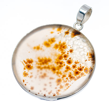 Premium Scenic Dendritic Agate Pendant 1 3/4" (.925 Sterling Silver)