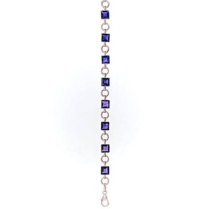 Iolite Bracelet 6 to 8" (.925 Sterling Silver)