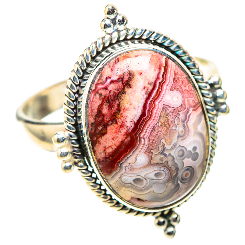 Crazy Lace Agate Ring Size 11.75 (925 Sterling Silver) RING138506