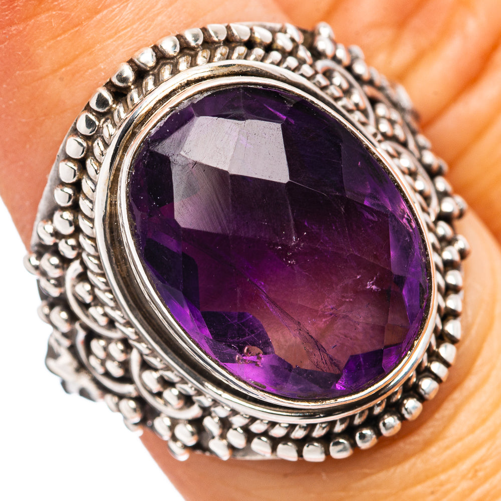 Brazilian Amethyst Ring Size 6.5 (.925 Sterling Silver)